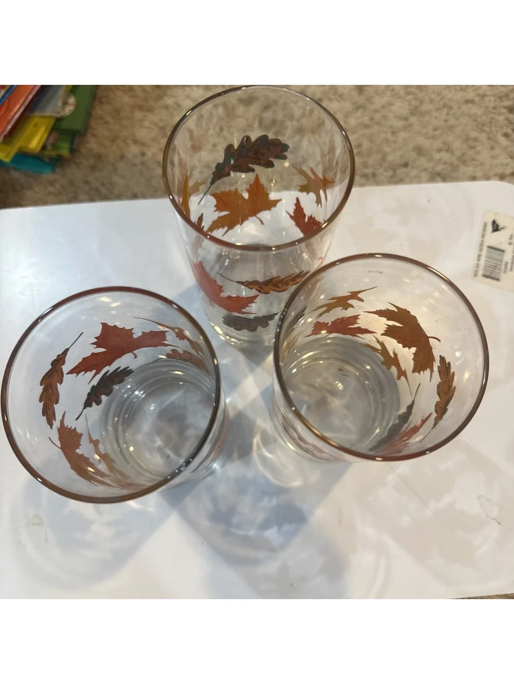 Crisa Tumbler Vintage 3 Fall Glasses Libby Autumn Fall Glass 16 oz